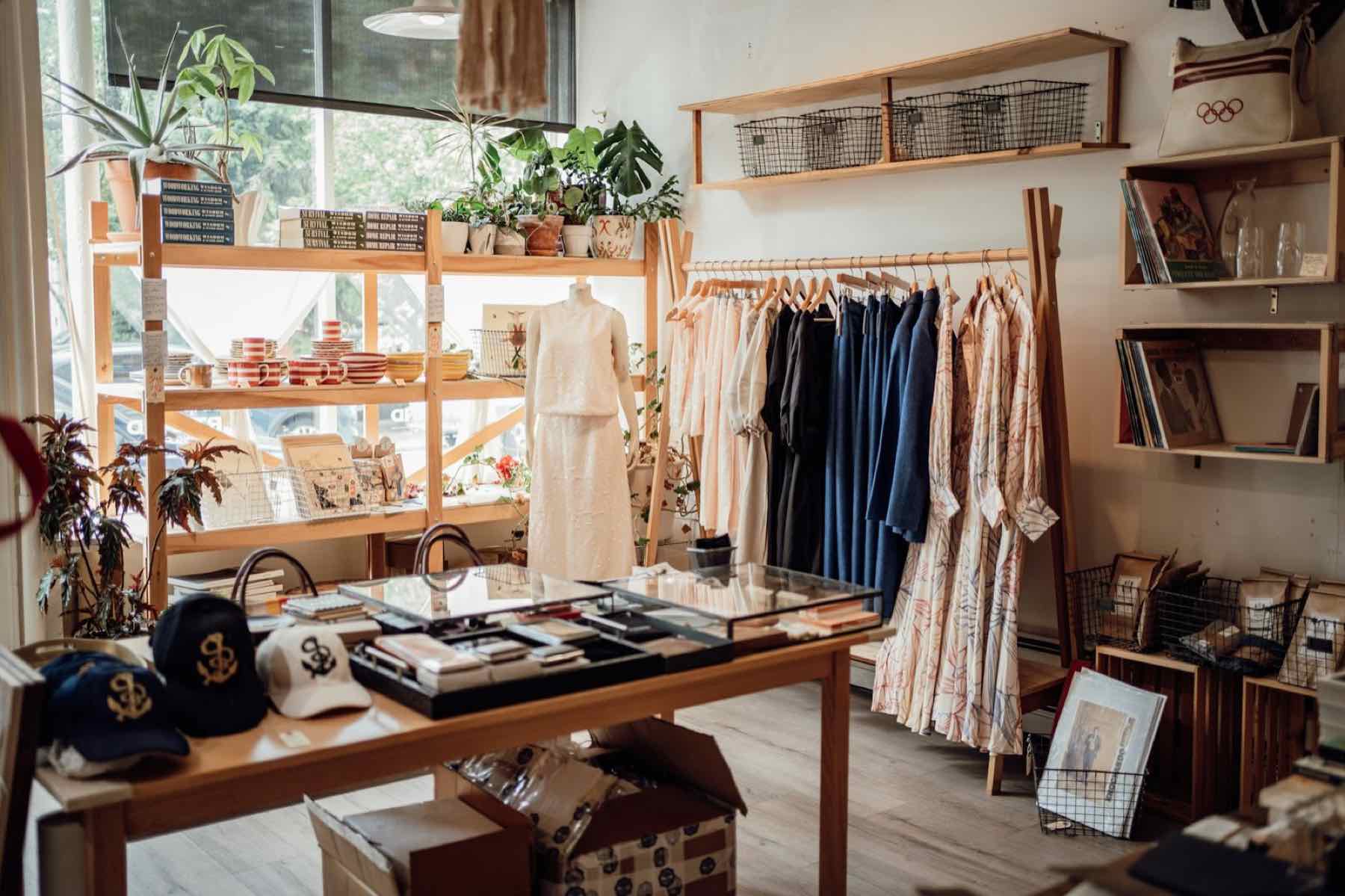 Small boutique retail store interior